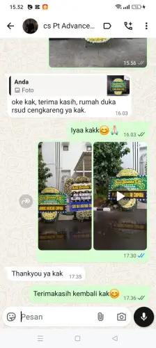 Testimonial Papan Bunga Pernikahan renon