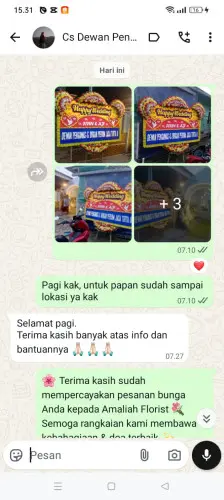 Testimonial Papan Bunga Pernikahan renon