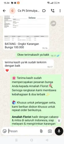 Testimonial Papan Bunga renon