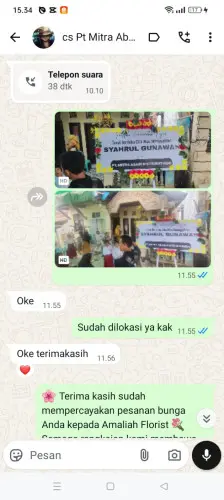Testimonial Papan Bunga renon