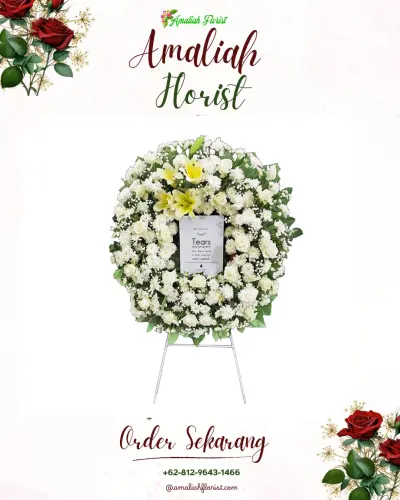 Krans Bunga Duka Cita renon